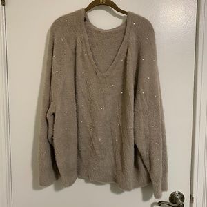 Brown Express embellished sweater